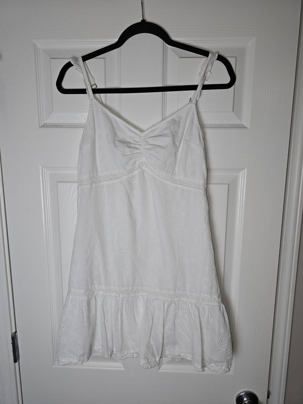 Hollister White Eyelet Mini Dress Size Medium